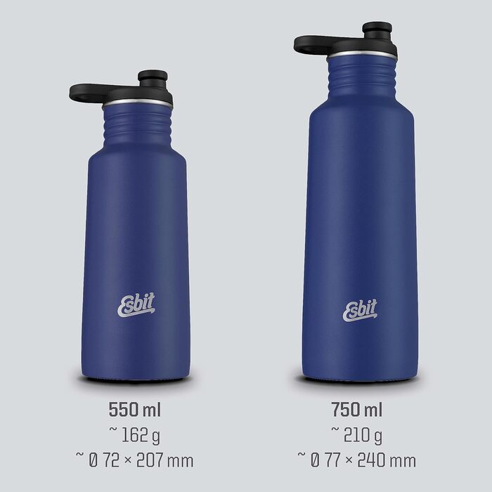 Пляшка для води Esbit Pictor 550 мл Water Blue, спортивна з кришкою-луп та спортивним клапаном