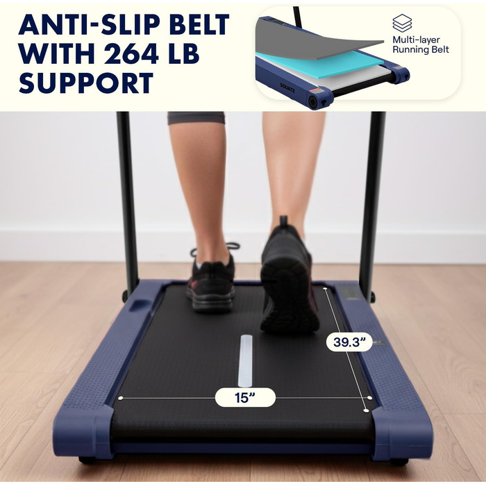 Бігова доріжка Squatz 2-in-1 Walking Pad для ходьби та бігу, синя