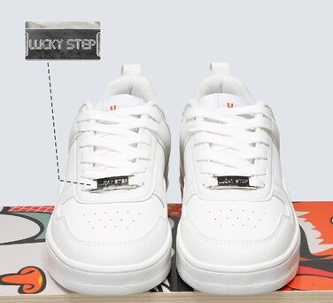 Жіночі кеди LUCKY STEP з блискучими стразами, шкіряні низькі кросівки на шнурівках, білі (38 EU)