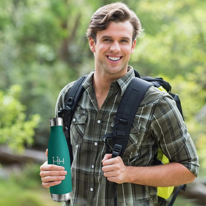 Термос-пляшка 750 мл, ізольована пляшка для води з нержавіючої сталі, без BPA, витокозахисна термопляшка, подвійні стінки, підходить для газованої води, для університету, роботи, подорожей, спорту, активного відпочинку, для хлопчиків та дівчаток, 750 мл, 