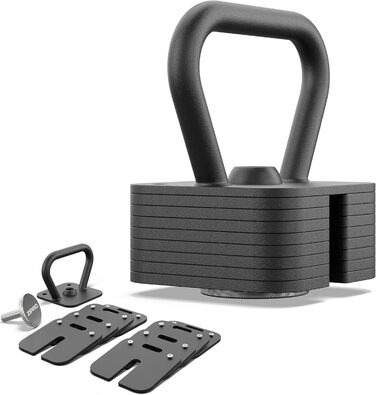 ZIPRO Kettlebell SQUARE: регульована гиря до 19 кг для силових тренувань та фітнесу вдома
