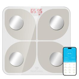 Ваги підлогові Healthkeep з Bluetooth, імпедансний аналізатор, 13 показників тіла, для Android та iOS, до 180 кг, 28×28 см