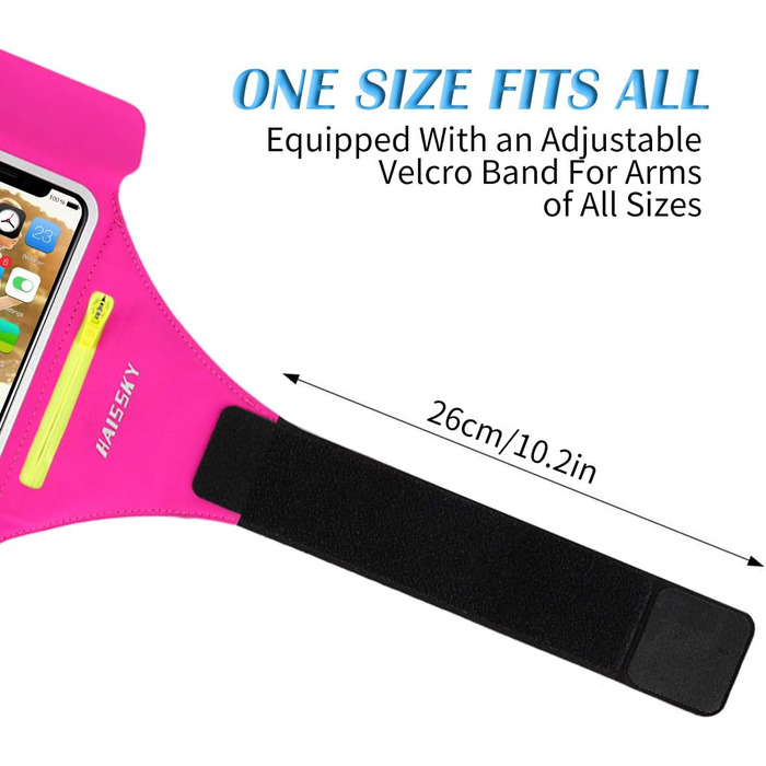 Спортивний браслет для телефону Guzack Universal: для iPhone, Samsung, Huawei, Xiaomi (до 6.9'), темно-синій/сливовий