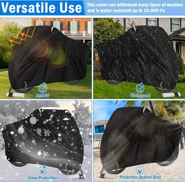 Водонепроникний чохол на мотоцикл та скутер 210D, захисний UV-стійкий тент для зберігання мотоцикла на вулиці, зимовий, 245x105x125 см