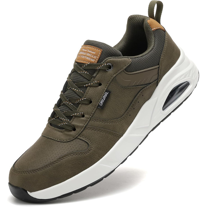 Sneaker TARELO для чоловіків: кросівки з повітряною подушкою, зручні спортивні кросівки для відпочинку, дихаючі, легкі, для тенісу, зелені, 44 EU