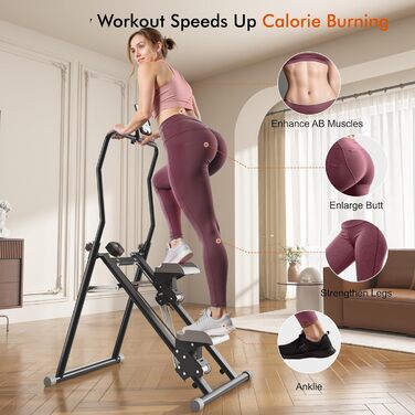 Сходи-степер MOMODA для дому: кардіотренування, складаний, сірий