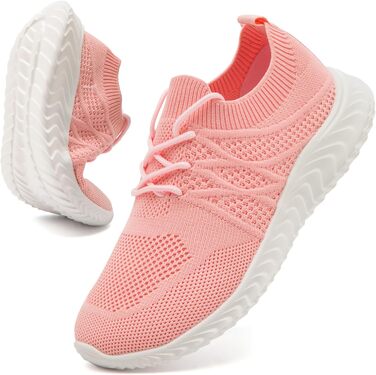 Жіночі кросівки для занять спортом: бігові, тенісні, для залу, повсякденні. Легкі, зручні, білі (37 EU, рожеві)