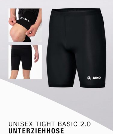 Чоловічі компресійні тайтси JAKO Tight Basic 2.0 8516, розмір XL, чорні
