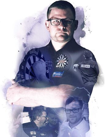Набір дротиків Unicorn Steel Tip James Wade Silver Star, 80% натуральний вольфрам, 22г або 24г