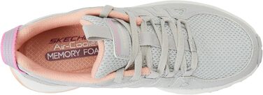 Жіночі кросівки Skechers Switch Back Cascades (35.5 EU, сірий синтетичний текстиль, кораловий декор)