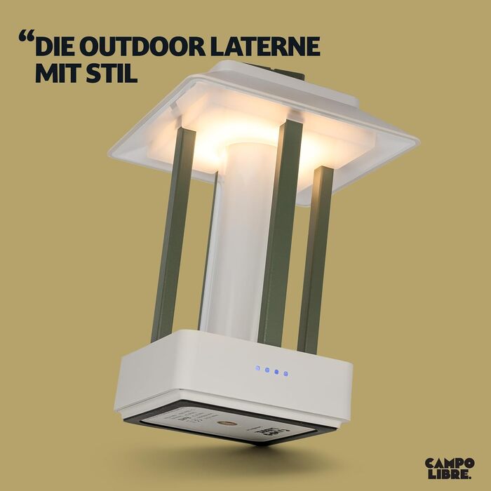 Настільна лампа для кемпінгу Campo Libre®: перезарядна, вологостійка, LED, з USB-Powerbank, до 160 годин роботи
