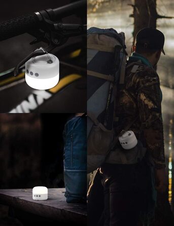 Ліхтар кемпінговий LED WhiteC, акумуляторний USB, 5200 mAh, 4 режими яскравості, димер, магнітний, для туризму та надзвичайних ситуацій