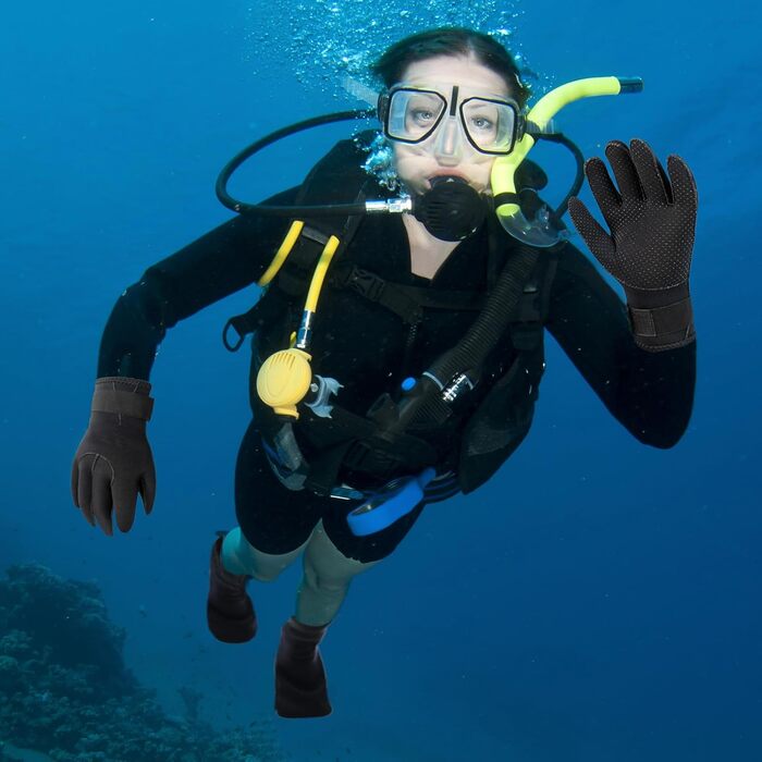 Рукавички з неопрену 5 мм з регульованим поясом для снорклінгу, дайвінгу, серфінгу, каякінгу та рафтингу (M)