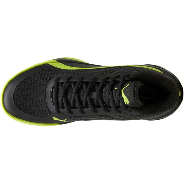 Кросівки баскетбольні PUMA Court Pro для чоловіків, біло-чорні (39 EU, Puma Schwarz Electric Lime)