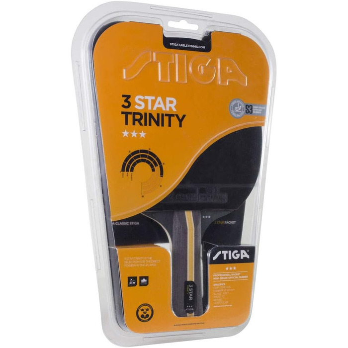 Ракетка для настільного тенісу STIGA Trinity 3-зірки, чорна/червона, для одиночної гри