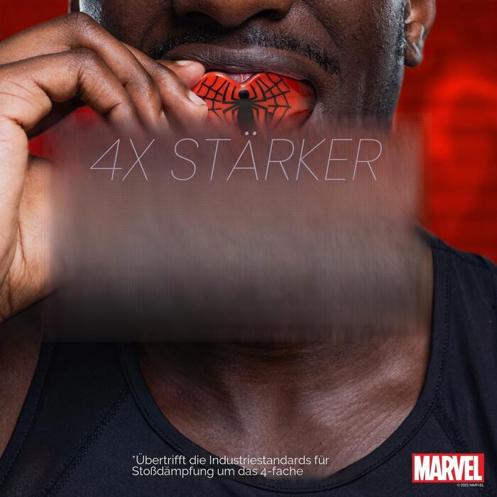 Капа спортивна Marvel Spider-Man для захисту зубів з брекетами, універсальний розмір. Капа для регбі, MMA, боксу, хокею, дзюдо, кікбоксингу та інших контактних видів спорту