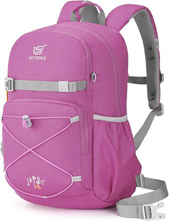 Дитячий рюкзак SKYSPER 15L: зручний туристичний рюкзак для хлопчиків та дівчаток, Outdoor, фіолетовий