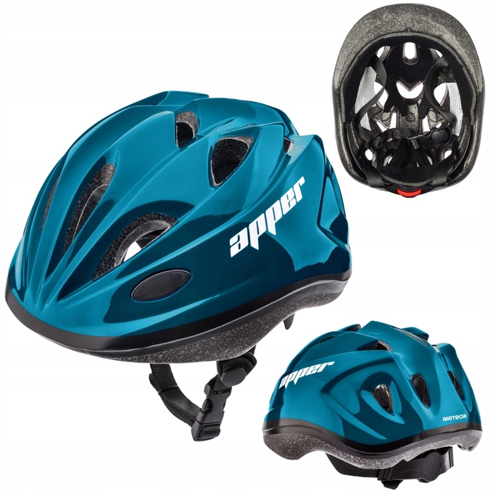 Дитячий велосипедний шолом з регулюванням + комплект захисту для скейту, розмір M