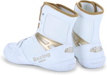 Чоловічі боксерські черевики BLBK для боротьби, кікбоксингу, муай-тай, спарингу та тренувань. Дихаючі боксерські черевики для чоловіків та юнаків, 30 EU, білий колір