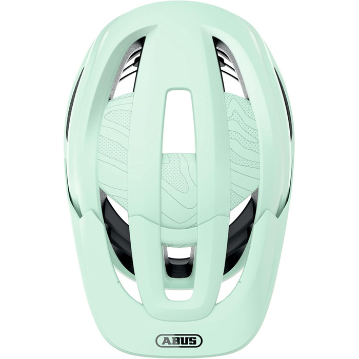 Велошолом ABUS Cliffhanger для MTB, великі вентиляційні отвори, система TriVider, для чоловіків і жінок, розмір L (57-61 см), зелено-рожевий (iced mint), для екстремальних трас