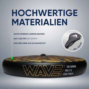 Ракетка для паделу Apollo 12K Carbon (унісекс, для початківців та просунутих, помаранчевий)