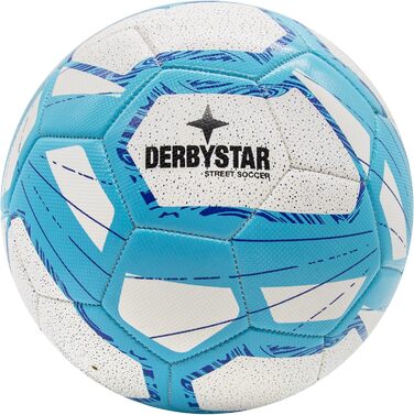 М'яч для вуличного футболу Derbystar Street Soccer, розмір 5, біло-синій, для активного відпочинку