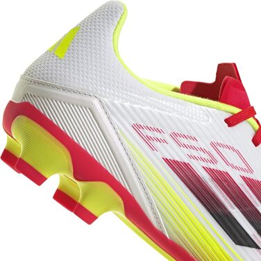Бутси для футболу Adidas F50 League Unisex, Multi Ground, 42 EU, Білий/Чорний/Жовтий
