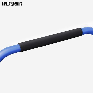 Паралети GORILLA SPORTS® для віджимань і діпів, 2 шт, сталь, 68x45x94 см, до 200 кг, нековзкі, сині – станція для діпів, бруси для каллістеніки