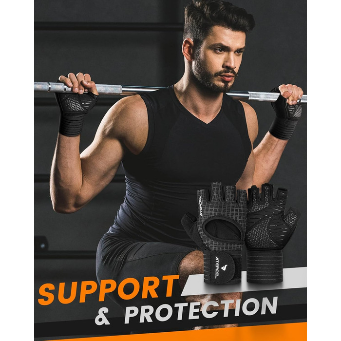 Фітнес рукавички ATERCEL для чоловіків та жінок: рукавички для тренувань, силових вправ, кросфіту, важкої атлетики та тренувань у залі