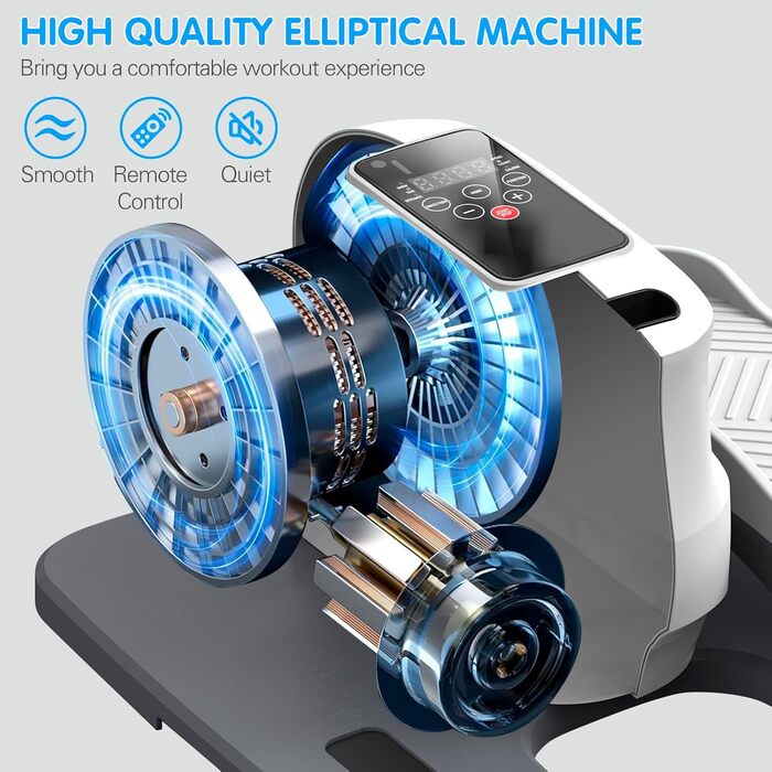 Електричний еліптичний тренажер Mini Crosstrainer для дому з екраном та пультом керування