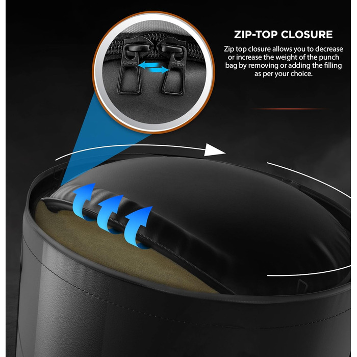 Дитячий боксерський мішок RDX, 60 см. Набір для боксу, кікбоксингу, MMA, муай-тай, карате. Боксерський мішок з натуральної шкіри Maya Hide для хлопчиків та дівчаток. Чорний боксерський мішок RDX без рукавичок