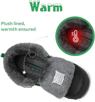 Дитячі зимові черевики Mishansha: теплі, водонепроникні, антиковзаючі, р.24-38 (EU 28), чорні