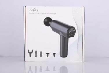 Масажний пістолет Lefity 2600мАг, 30 швидкостей, 6 насадок, USB-C, масажер для шиї, плечей та спини, зелений
