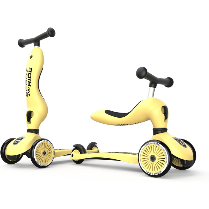 Kickboard Highway Kick 1 Scoot & Ride 2-в-1 з сидінням (жовтий)