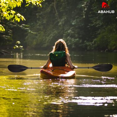 Карбонове весло Abahub для каяка 230см/220-240см, регульоване, з ремінцем, для каякінгу, каное, човна, карбоновий держак, пластикове лопато, різні кольори