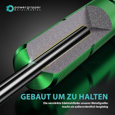 Тренажер для кисті RPM Power PowerGripper металевий 400lbs, зелений – еспандер для розвитку сили хвату, зап'ясть і передпліччя