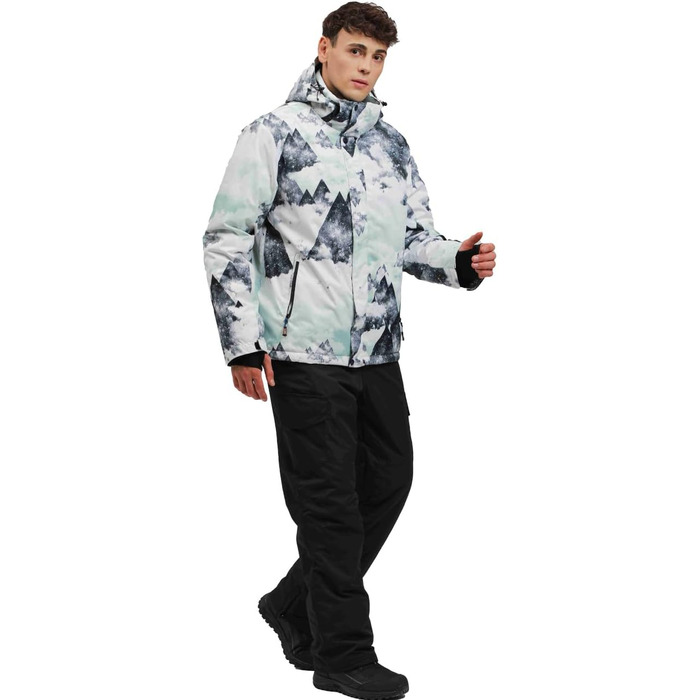 Чоловічий зимовий костюм для сноубордингу та катання на лижах, водонепроникний, вітронепроникний, теплий, для походів та скелелазіння, розмір L, чорний