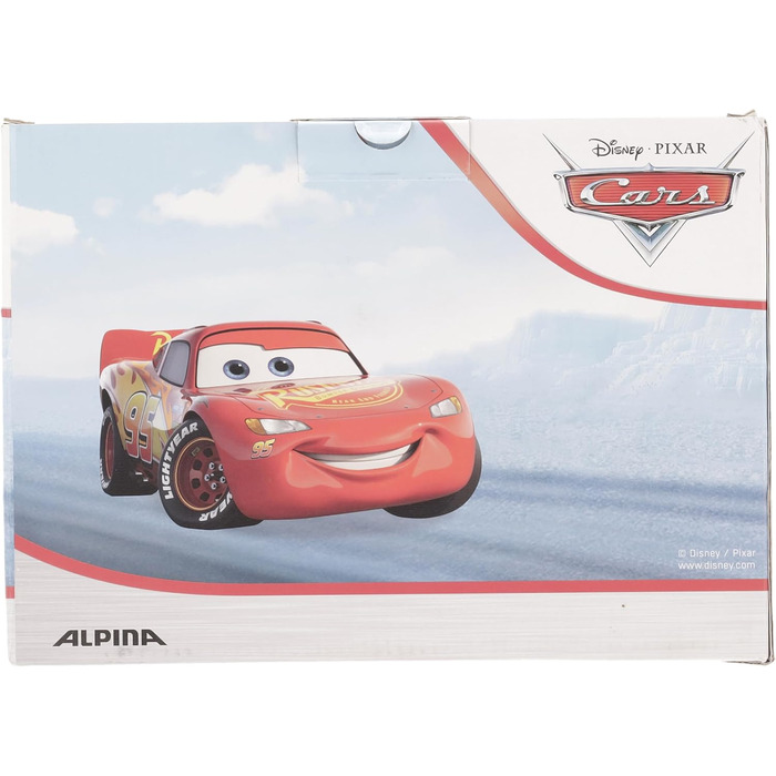 Дитячий велосипедний шолом Alpina Hackney Disney Cars, легкий, ударостійкий, з вентиляцією, можливість встановлення LED, розмір 51-56 см