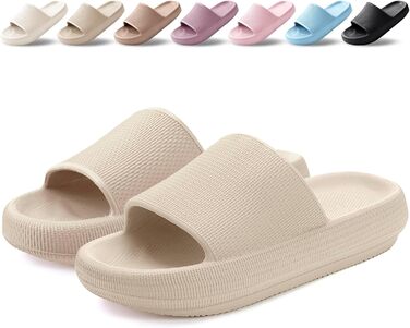 Шльпанці Badelatschen Cozislides: Зручні та антиковзкі шльпанці для дому та пляжу (37/38 EU, Хакі)