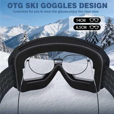 Скі-маска VCOROS з змінним склом, унісекс, захист від УФ, проти запотівання, срібно-білий колір + лінза (VLT13%)