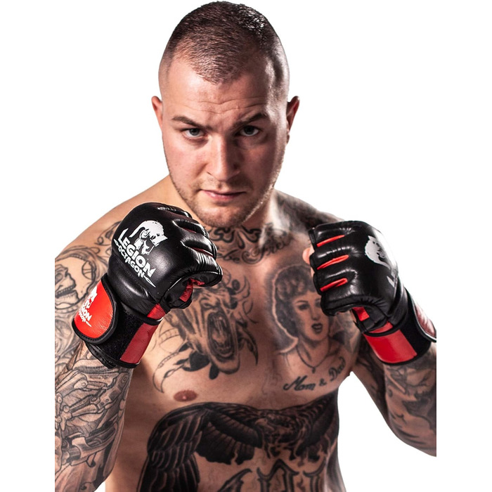 Рукавички для ММА KWON Legion Octagon XXL, шкіряні, для боїв