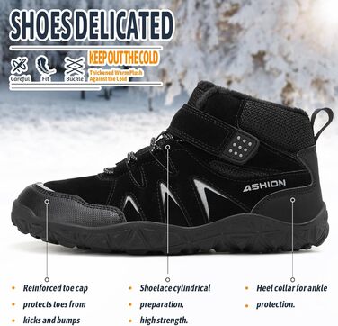 Дитячі зимові чоботи Littleplum для хлопчиків. Зимові шкарпетки-чоботи, теплі, з підкладкою, для снігу, трекінгові. Розмір 39 EU, чорний колір.