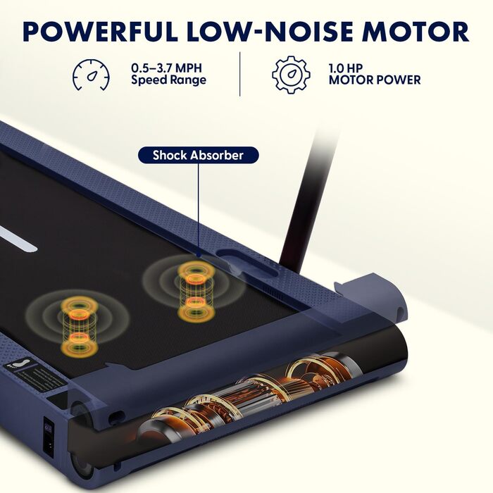 Бігова доріжка Squatz 2-in-1 Walking Pad для ходьби та бігу, синя