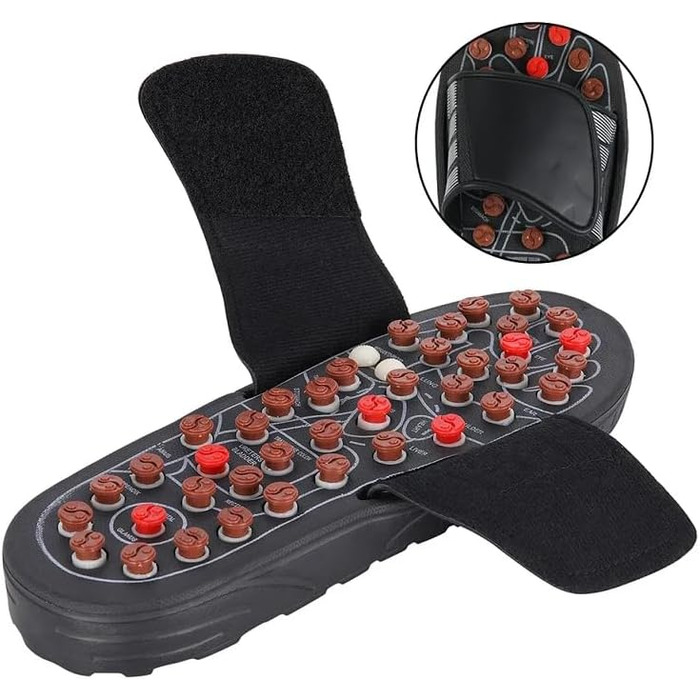 Домашні тапочки з акупресурою, масажер для ніг, сандалії з точками впливу, тапочки для масажу ніг, акупресура, тапочки, зняття стресу, ручні масажери (38–39), подарунок для мами та тата 38-39