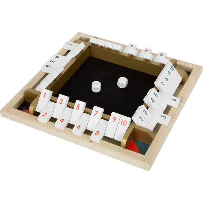 Настільна гра Small Foot Shut The Box Gold Edition, кубикова, для всієї родини, від 6 років, арт. 12364, різнокольорова