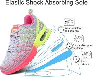 Жіночі кросівки для бігу Hitmars: зручні, дихаючі, з амортизацією, для занять спортом та прогулянок. Розміри EU 36-42, кольори: чорний, сірий