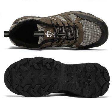 Черевики для хайкінгу чоловічі, дихаючі, трекінгові, легкі, з антиковзким покриттям, спортивні, зелені (колір: коричневий, розмір: 47 EU)