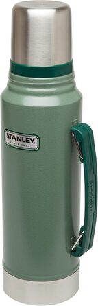 Термос Stanley Classic Legendary 1L Hammertone Green - Збереження тепла/холоду 24 години, з нержавіючої сталі, BPA Free, для подорожей