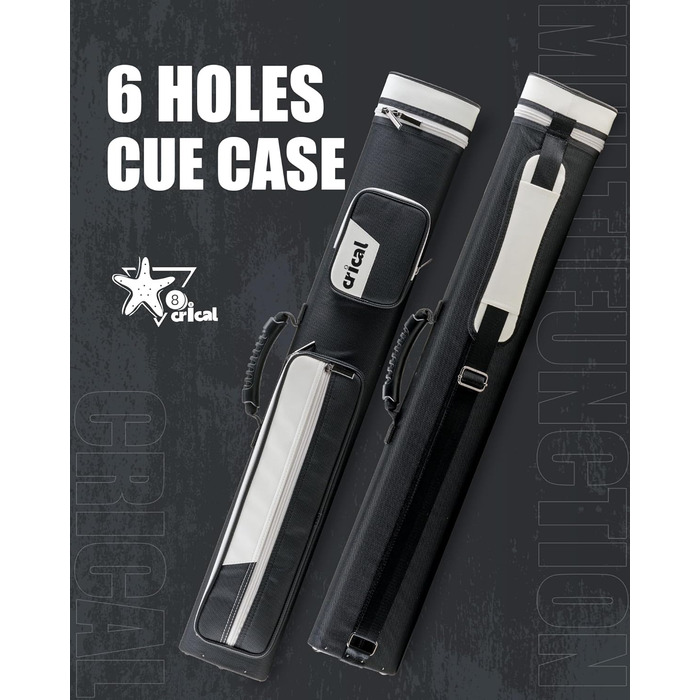 Кейс для більярдних київ CRICAL 2x4: для 2 київ-баттів та 4 київ-шафтів, з жорстким корпусом, аксесуари для більярду