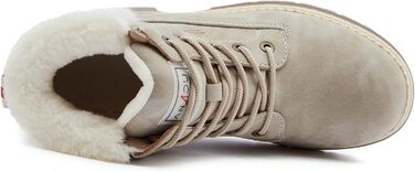 Черевики для ходьби ANJOUFEMME для жінок, зимові черевики, водонепроникні та теплі, для активного відпочинку, трекінгу та зимової ходьби, 40 EU, колір: сірий з хутром